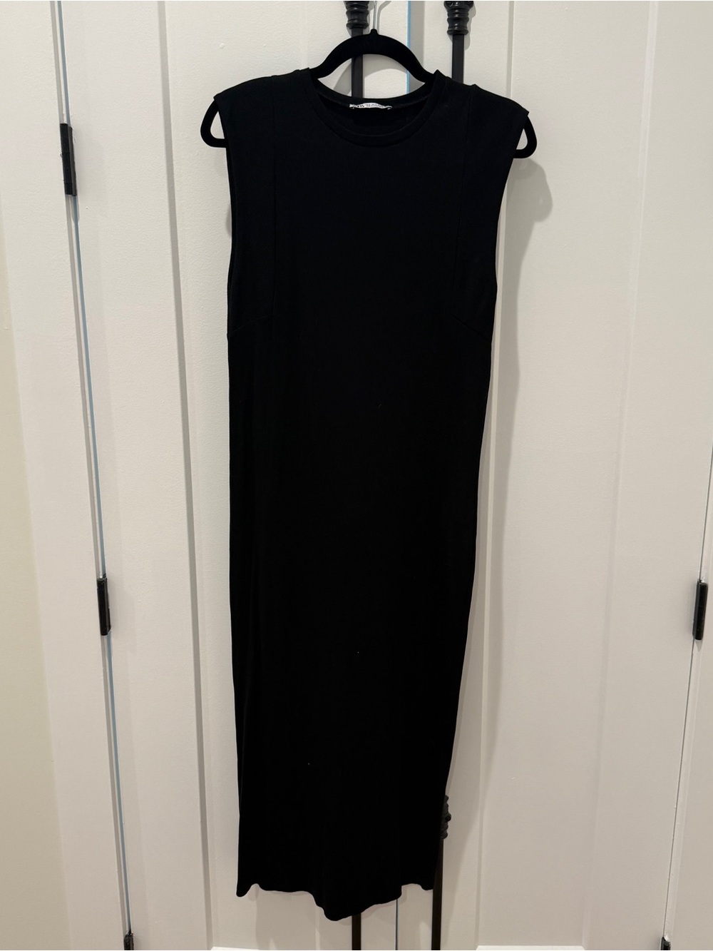 Zara - black ribbed tank dress - Sz S